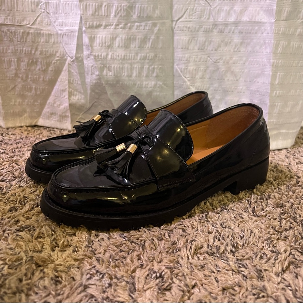 Patent Black Loafers